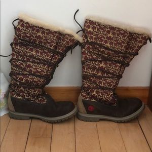 Never Worn Timberland Tie Up Boots